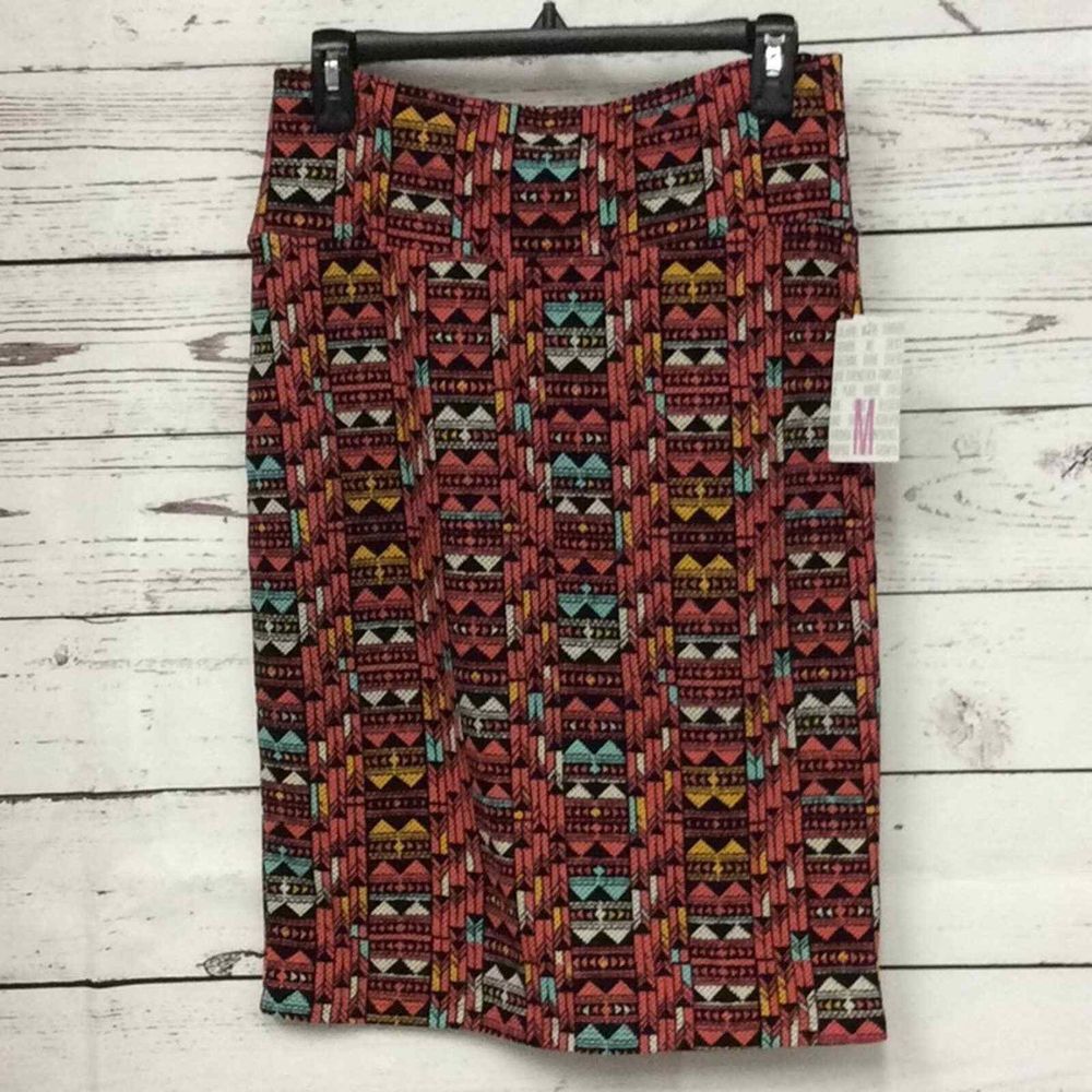 LuLaRoe Cassie skirt geometric print Women's Size M Medium Multicolor - Picture 3 of 6